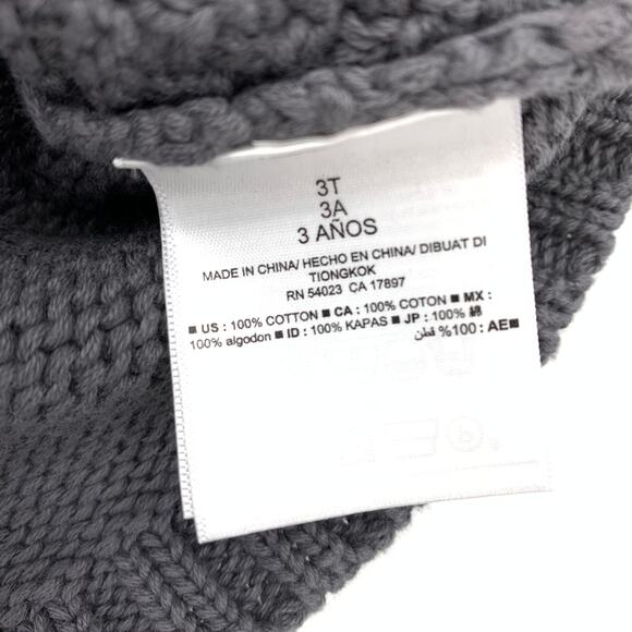 Old Navy Poncho Cowl Neck Girls Size 3T Gray Pullover NEW - Picture 7 of 7